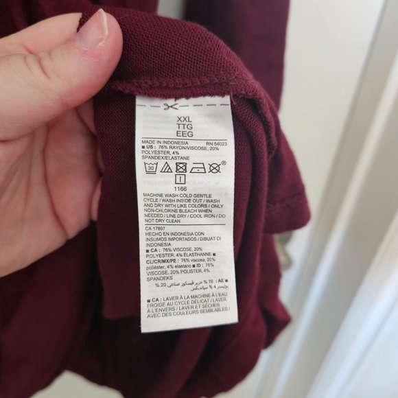 Old Navy NWT swing dress, knit, midi, long sleeve, purple, XXL - Picture 3 of 4